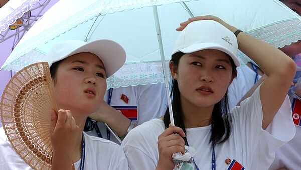 les pom-pom girls nord-coréennes - Sputnik Afrique