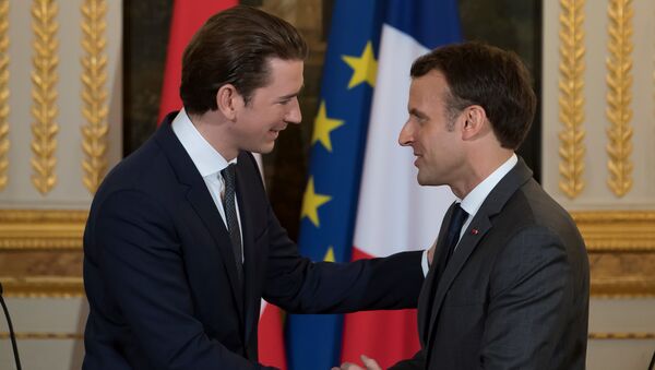 Emmanuel Macron et Sebastian Kurz - Sputnik Afrique