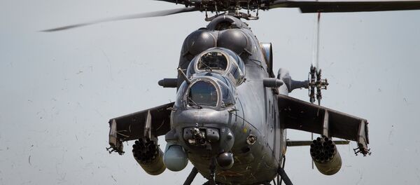 Mi-35M helicopters on training flights in Krasnodar Territory - Sputnik Afrique
