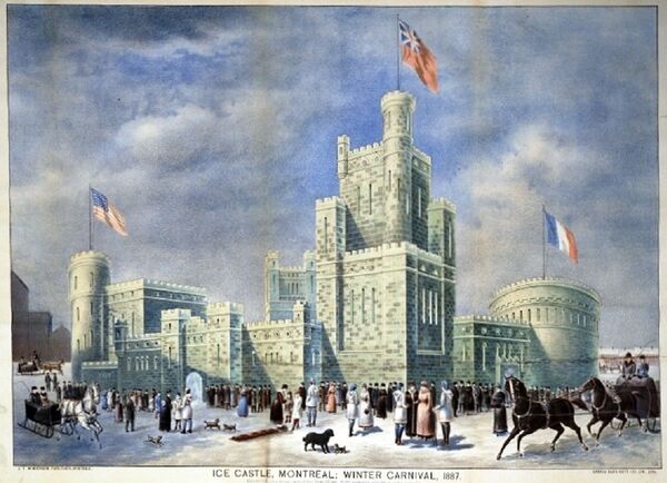 Palais de glace, Carnaval d'hiver de Montréal, 1887 - Sputnik Afrique