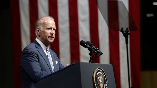 U.S. Vice President Joe Biden delivers a speech in Riga - Sputnik Afrique