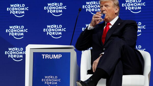 U.S. President Donald Trump attends the World Economic Forum (WEF) annual meeting in Davos, Switzerland January 26, 2018 - Sputnik Afrique