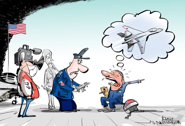 La Marine américaine a qualifié la manœuvre du chasseur russe de «rapprochement dangereux» - Sputnik Afrique