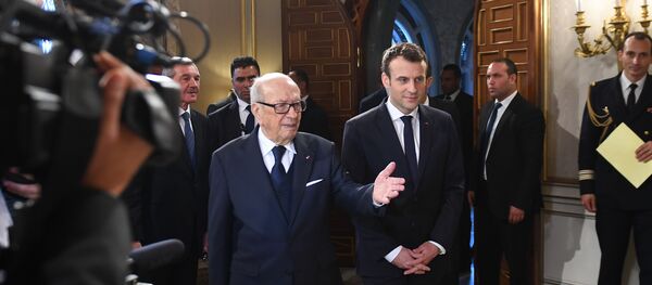Beji Caïd Essebsi et Emmanuel Macron - Sputnik Afrique