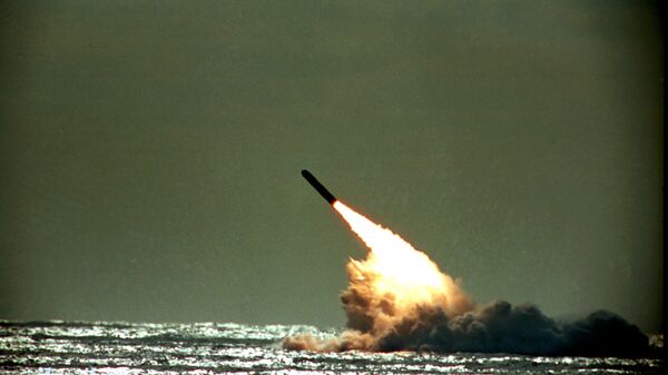 Tir d'un missile américain Trident II (photo d'archives) - Sputnik Afrique