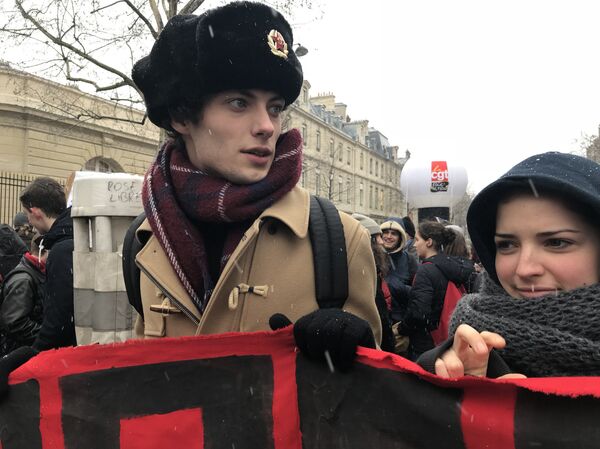 Deuxième manifestation des étudiants contre la réforme universitaire à Paris, 6 février 2018 - Sputnik Afrique