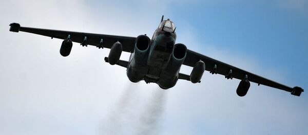 Самолет Су-25 на всероссийском этапе международного конкурса Авиадартс-2015 - Sputnik Afrique