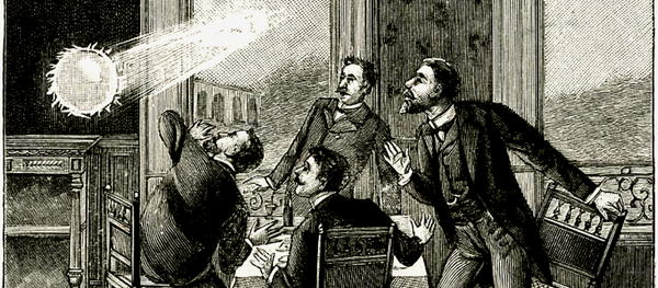 Gravure du XIXe siècle illustrant le phénomène de foudre en boule. - Sputnik Afrique