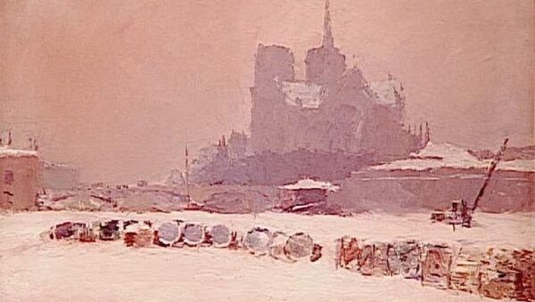 La Notre Dame, neige, ca.1895 - Sputnik Afrique