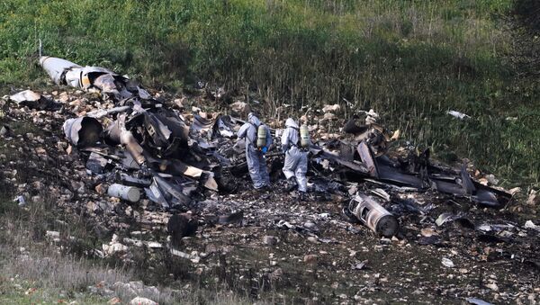 Les premières images du F-16 israélien abattu par la DCA syrienne - Sputnik Afrique