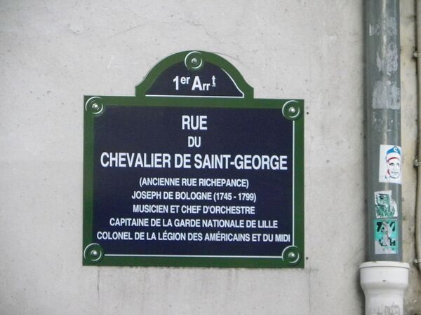 Plaque rue du Chevalier de Saint-George à Paris Plaque rue du Chevalier de Saint-George à Paris - Sputnik Afrique