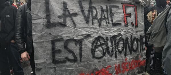Troisième manifestation étudiante à Paris contre la sélection à l’université, 15 février 2018 - Sputnik Afrique