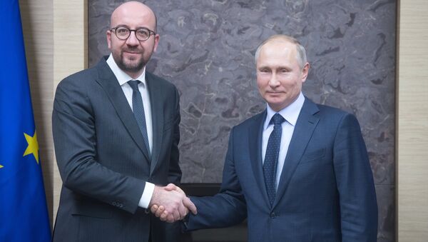 Rencontre entre Vladimir Poutine et le Premier ministre belge Charles Michel - Sputnik Afrique
