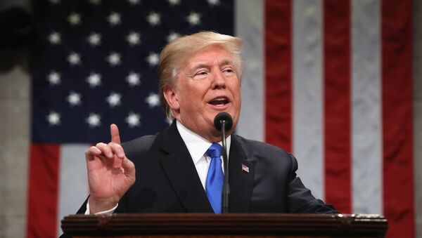 U.S. President Donald Trump delivers his first State of the Union address to a joint session of Congress inside the House Chamber on Capitol Hill in Washington, U.S., January 30, 2018 - Sputnik Afrique