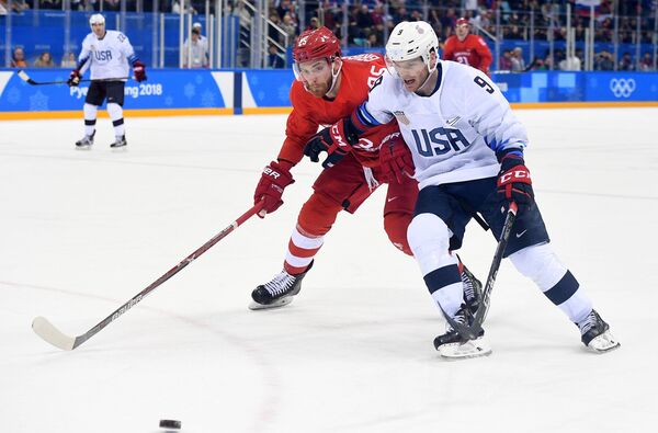 Match opposant les Russes aux Américains aux JO de Pyeongchang  - Sputnik Afrique