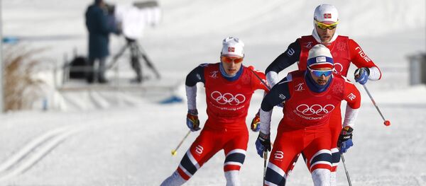 les skieurs norvégiens aux JO 2018 - Sputnik Afrique