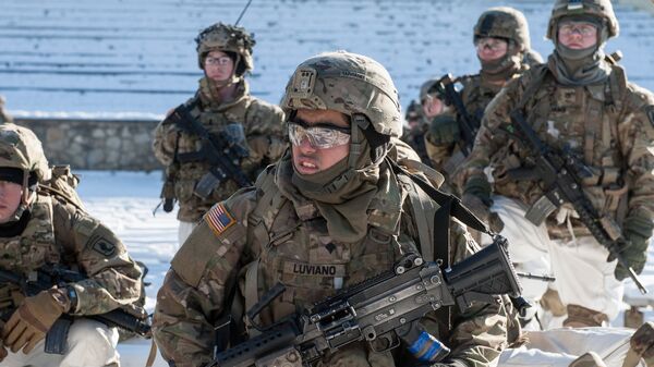 Des militaires américains lors des exercices de l'Otan en Lettonie - Sputnik Afrique