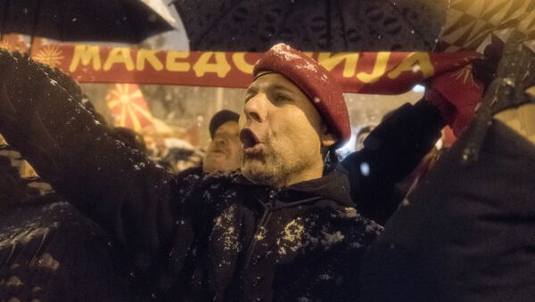 Protestations contre un possible changement de nom de la Macédoine - Sputnik Afrique