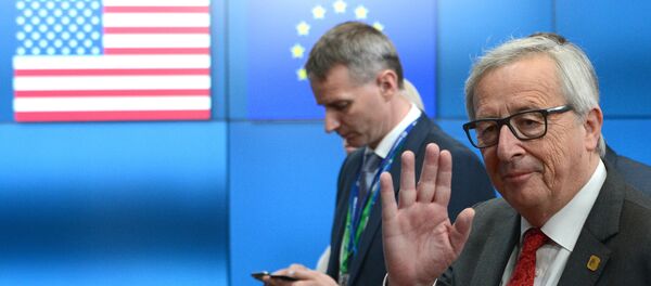 Президент США Дональд Трамп встретился с лидерами ЕС в Брюсселе - Sputnik Afrique