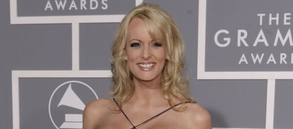 In this Feb. 11, 2007, file photo, Stormy Daniels arrives for the 49th Annual Grammy Awards in Los Angeles. In this Feb. 11, 2007, file photo, Stormy Daniels arrives for the 49th Annual Grammy Awards in Los Angeles. - Sputnik Afrique