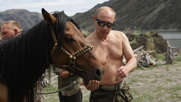 Vladimir Putin on vacation in Tyva Republic - Sputnik Afrique