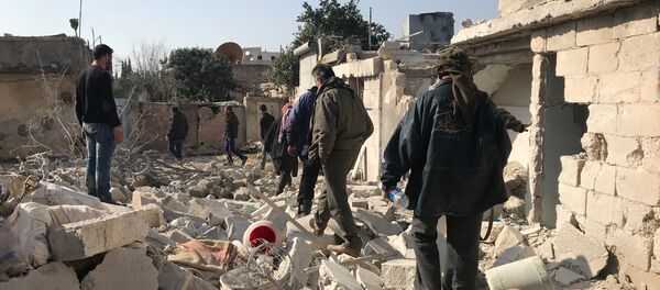 Jinderes, une banlieue d’Afrine, après une frappe aérienne de l'armée turque - Sputnik Afrique