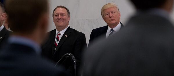Donald Trump et Mike Pompeo - Sputnik Afrique