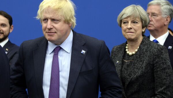 Boris Johnson et Theresa May - Sputnik Afrique