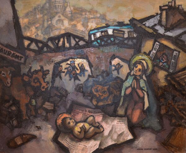  La Nativité à Barbès, 1986, huile sur toile, 100 x 81 cm - Sputnik Afrique