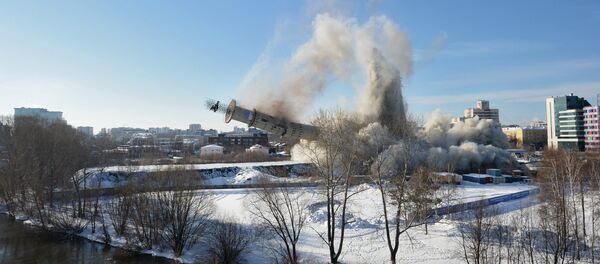 Снос недостроенной телебашни в Екатеринбурге - Sputnik Afrique