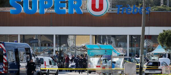 Sur les lieux de la prise d'otages à Trèbes - Sputnik Afrique