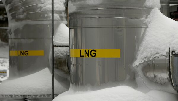 FILE PHOTO: Snow covered transfer lines are seen at the Dominion Cove Point Liquefied Natural Gas (LNG) terminal in Lusby, Maryland March 18, 2014. - Sputnik Afrique