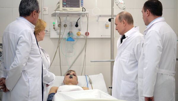 Vladimir Poutine en visite à Kemerovo - Sputnik Afrique