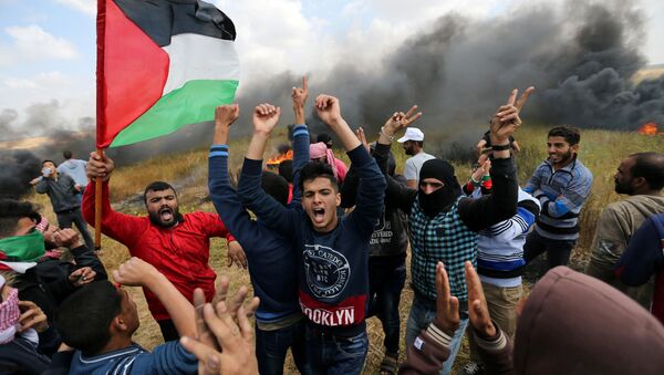 Manifestations à la frontière de Gaza - Sputnik Afrique