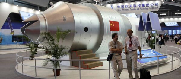 Une maquette de la station spatiale chinoise Tiangong 1 - Sputnik Afrique