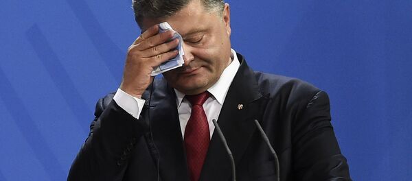 Президент Украины Петр Порошенко на пресс-конференции в Берлине - Sputnik Afrique