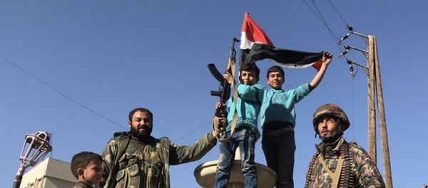 Освобожденный населенный пункт Кафр-Батна в восточной Гуте - Sputnik Afrique