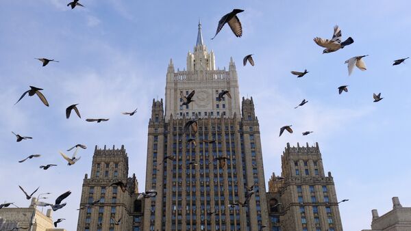 Здание министерства иностранных дел РФ на Смоленской-Сенной площади в Москве. - Sputnik Afrique