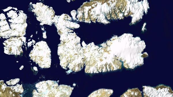Photo satellite de l'île Devon et des îles environnantes. - Sputnik Afrique