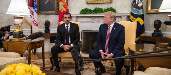 Tamim ben Hamad al-Thani et Donald Trump - Sputnik Afrique