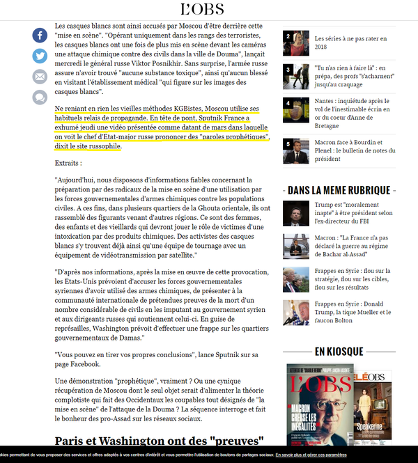 L'Obs - Sputnik Afrique
