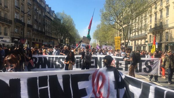 Manifestation interprofessionnelle à Paris contre la régression sociale le 19 avril 2018 - Sputnik Afrique