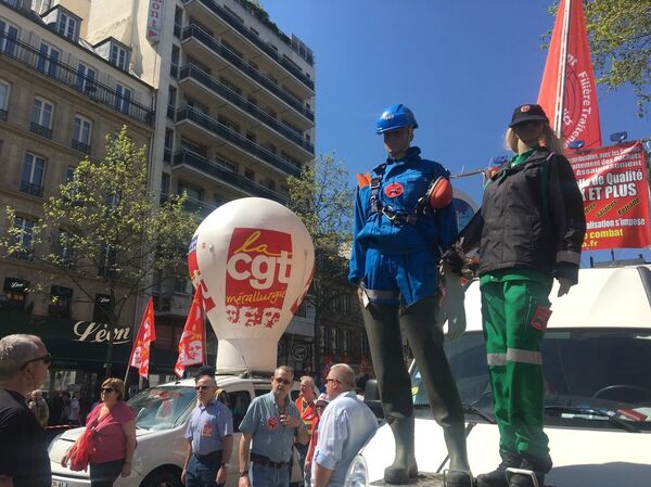 Manifestation interprofessionnelle à Paris contre la régression sociale le 19 avril 2018 - Sputnik Afrique