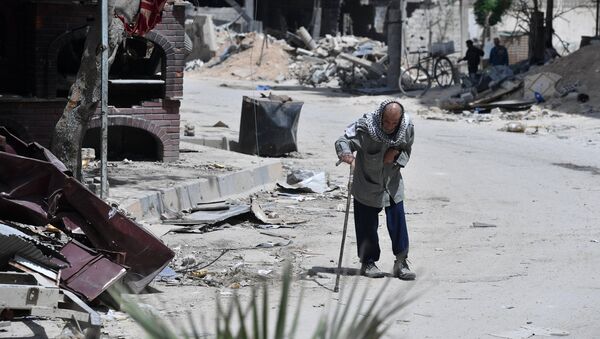 Situation dans la ville syrienne de Douma (photo d'archives) - Sputnik Afrique