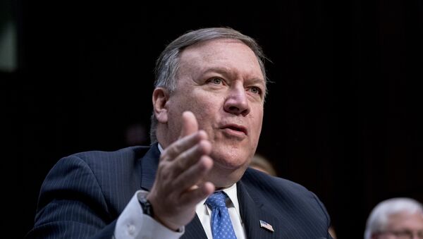 CIA Director Mike Pompeo speaks at a Senate Select Committee on Intelligence hearing on worldwide threats, Tuesday, Feb. 13, 2018, in Washington. - Sputnik Afrique