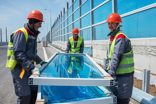 Construction du pont routier de Crimée - Sputnik Afrique