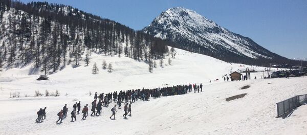Samedi 21 avril, Génération identitaire bloquait le col de L'échelle, dans les Hautes Alpes - Sputnik Afrique