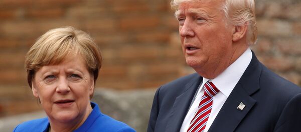 Donald Trump et Angela Merkel - Sputnik Afrique