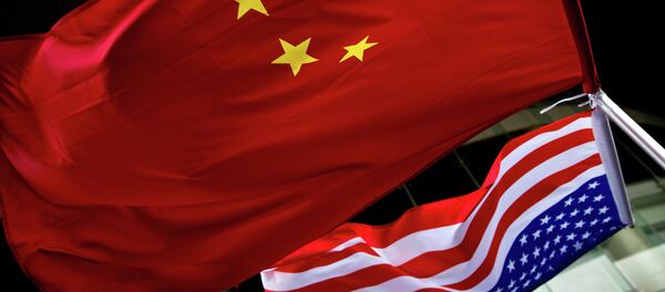 drapeaux de la Chine et des États-Unis - Sputnik Afrique