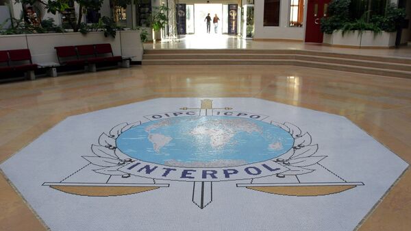 This Oct.16, 2007 file photo shows the entrance hall of Interpol's headquarters in Lyon, central France - Sputnik Afrique
